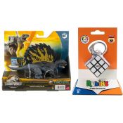 Pakiet PROMOCJA Dinozaur Jurassic Atak + KOSTKA RUBIKA BRELOK 3X3 Hln63+6064001 Mattel (498543+500060)