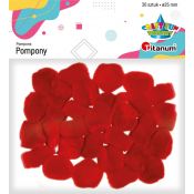 Pompony Craft-Fun Series czerwone 30 szt Titanum (283063)