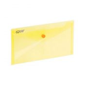 Teczka plastikowa na guzik ZP-046-DL DL żółty przezroczysty [mm:] 225x124 Grand (120-1869)