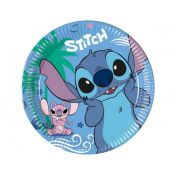 Talerz jednorazowy Stitch & Angel papier śr. 200mm 8 szt Godan (96938)