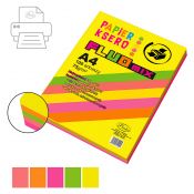 Papier kolorowy fluo A4 mix 80g Protos