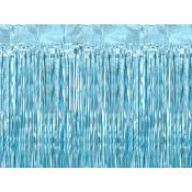 Dekoracja kurtyna niebieska 250cm wys, 90cm szer. Partydeco (CRT-001ME)