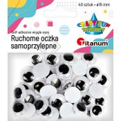 Oczka Craft-Fun Series samoprzylepne 15mm 40 szt Titanum