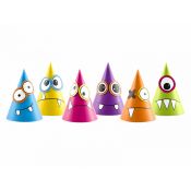 Czapka party Partydeco potworki 16 cm 1 op. / 6 szt mix papier (CPP9)