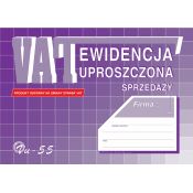 Druk offsetowy Michalczyk i Prokop Ewidencja uproszczona sprzedaży A5 32k. (Vu-55)