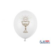 Balon gumowy Partydeco Strong Ihs komunia 50 szt. biały 300mm (SB14P-111-008)