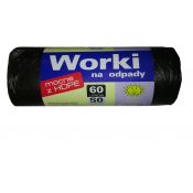 Worki na śmieci Amaks 60L HDPE czarne 50 szt.