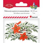 Ozdoba papierowa Titanum Craft-Fun Series girlanda z poinsecją (5szt/6x2,5cm)