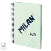 Kołozeszyt (kołonotatnik) zielony A5 80k. 95g linia Milan (57152E80SNCGR)
