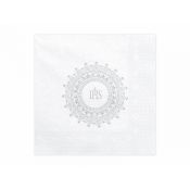 Serwetki Komunijne IHS srebrny papier [mm:] 330x330 Partydeco (SP33-63-018)