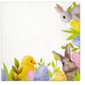 Serwetki Paw Tete Bunny Corner różne 100% celuloza [mm:] 330x330 (TL120400)