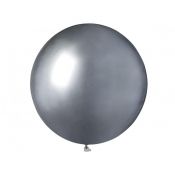 Balon gumowy shiny 25szt. srebrny 19cal Godan (GB150/89)