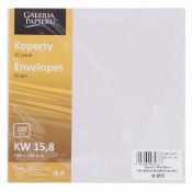 Koperta Galeria Papieru Millenium kw biały metalizowany [mm:] 158x158 (280816) 10 sztuk