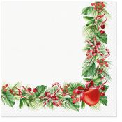 Serwetki Paw BN Christmas branches decor mix nadruk bibuła [mm:] 330x330 (TL234200)