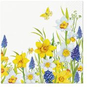 Serwetki Paw Tete Spring Daffodills mix nadruk bibuła [mm:] 330x330 (TL122600)