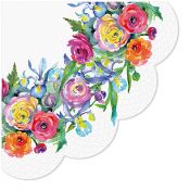 Serwetki Paw Painted Rose Corner papier (SDR143300)