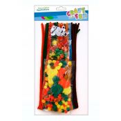 Zestaw kreatywny pompon i druciki Craft with Fun (463781)