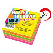 Kostka papierowa Protos klejona kolor fluo mix [mm:] 84x84x 35