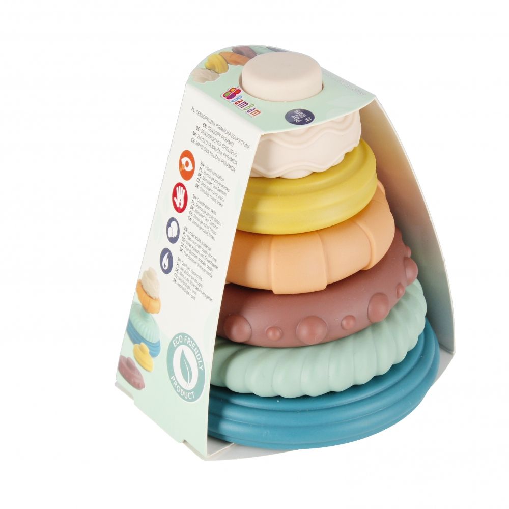 Układanka Bam Bam piramidka pastelowa (500692)