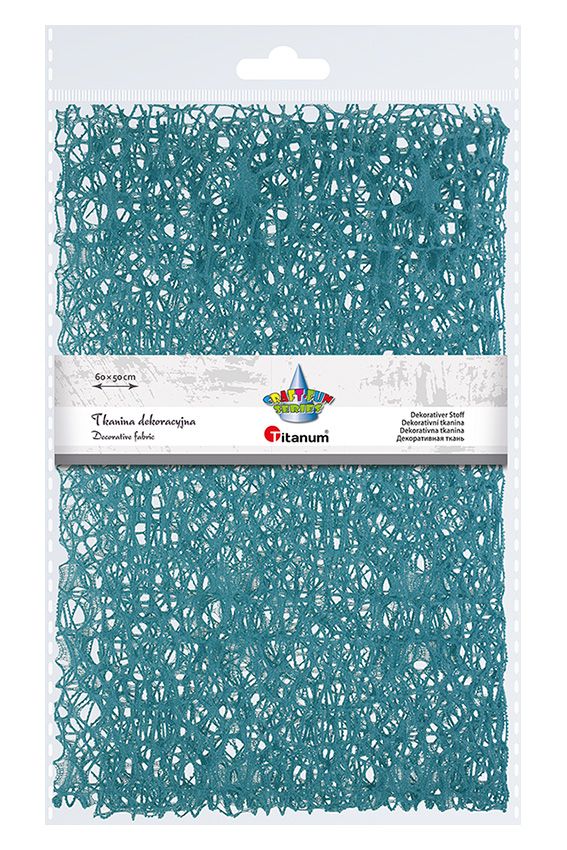Ozdoba materiałowa Craft-Fun Series siatka koronkowa turkusowa Titanum (25CR0331-21)