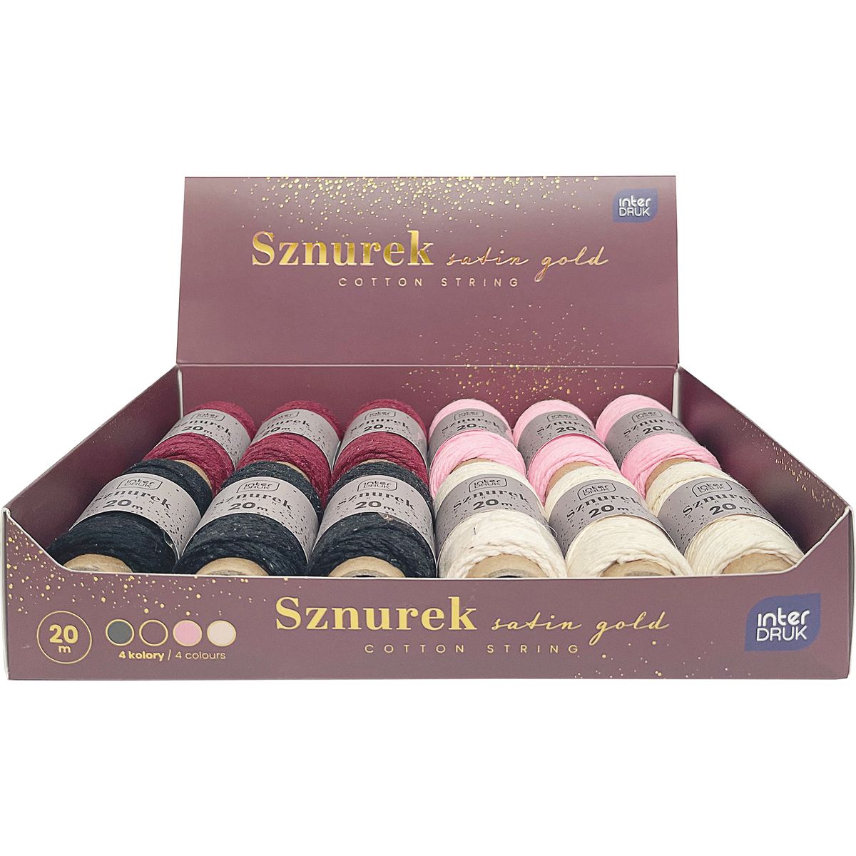 Sznurek szurek satin gold 5902277345523 20m Interdruk (20m)