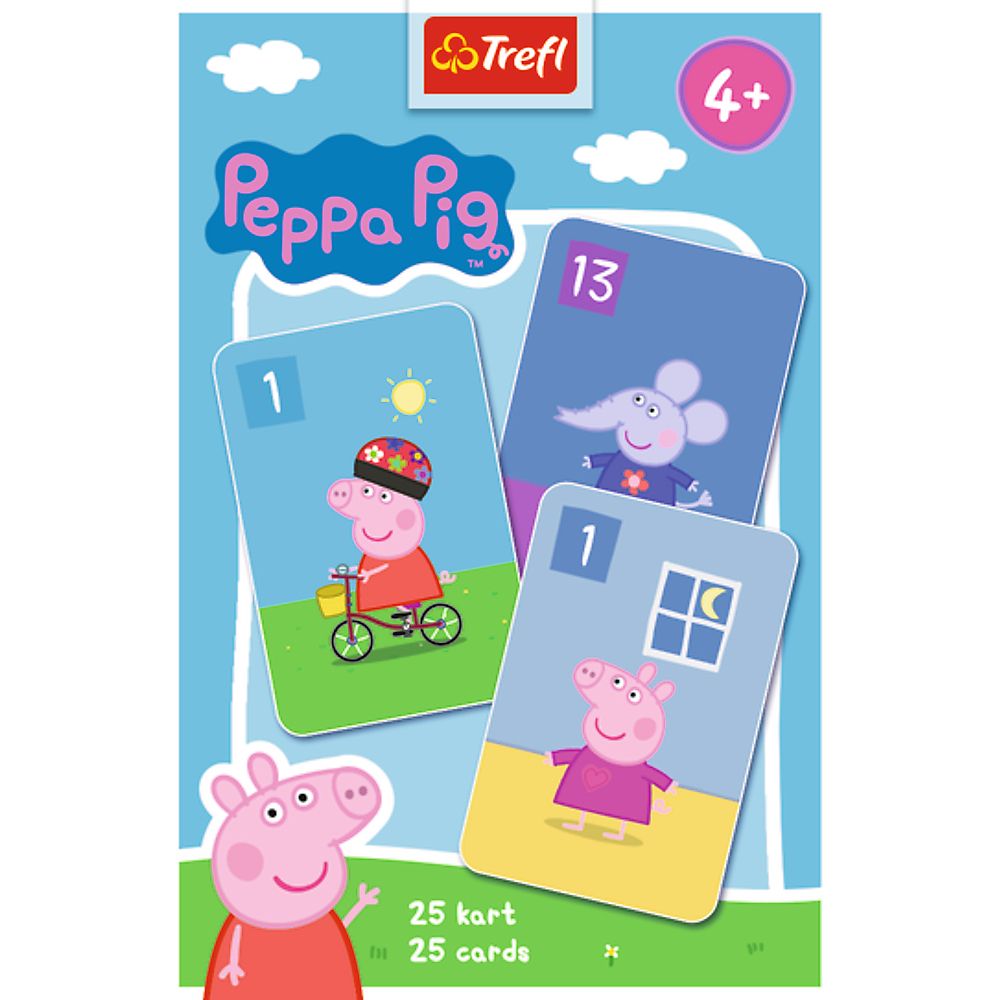 Karty świnka Peppa Piotruś Trefl (08506) 25 sztuk