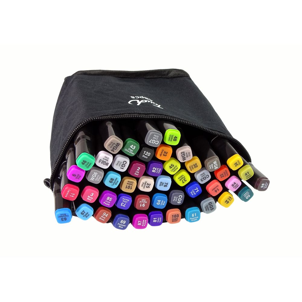 Marker specjalistyczny Lean Zestaw Pisaków Markerów Touch 48 Szt Torba Markery Alkoholowe mix (12858)