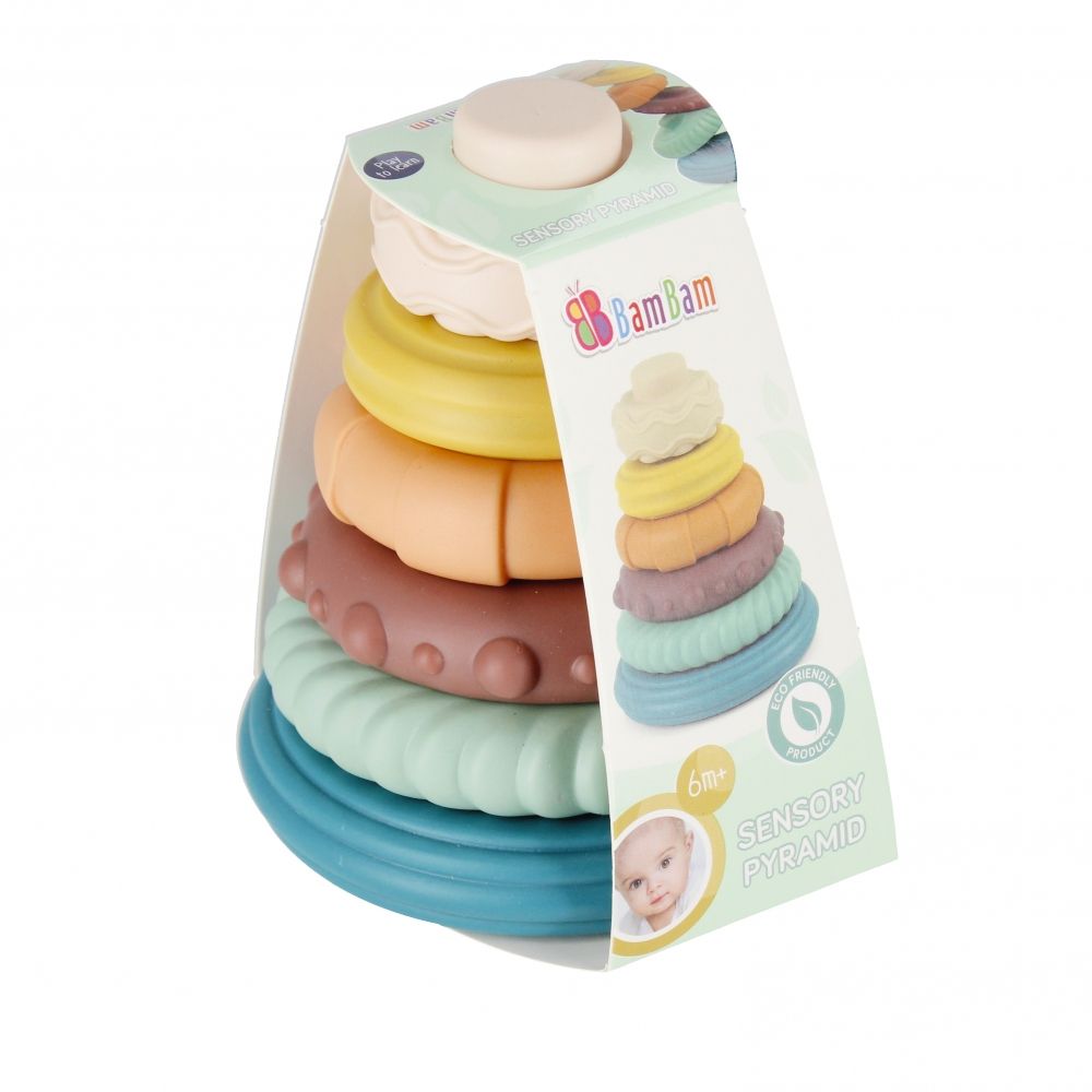 Układanka Bam Bam piramidka pastelowa (500692)