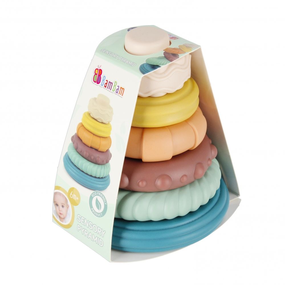 Układanka Bam Bam piramidka pastelowa (500692)