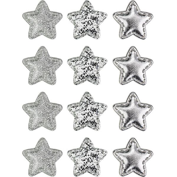 Ozdoba materiałowa Craft-Fun Series samoprzylepna srebrne gwiazdki Titanum (BJ25042713)
