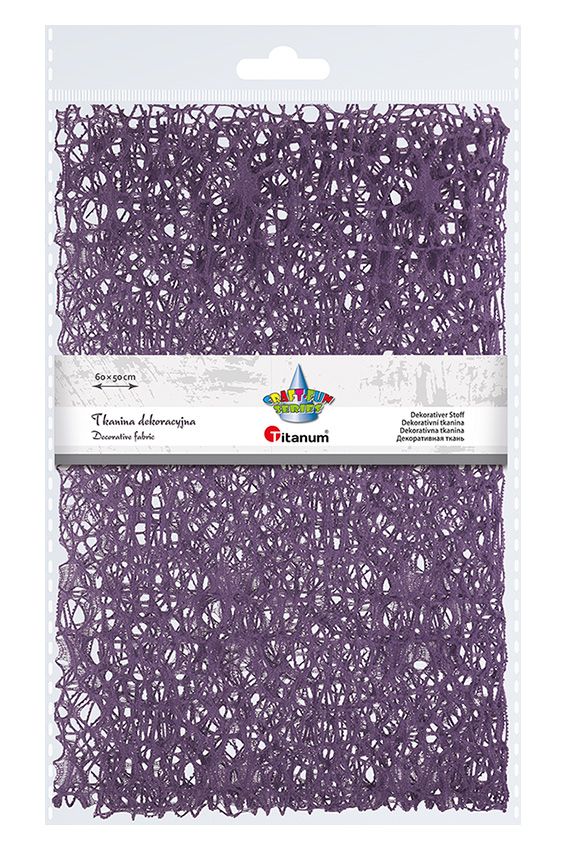 Ozdoba materiałowa Craft-Fun Series siatka koronkowa fioletowa Titanum (25CR0331-20)