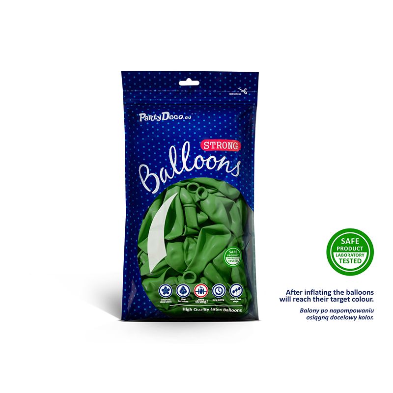 Balon gumowy Party Deco BALONY STRONG PASTEL pastelowy 50 szt zielony jasny Partydeco (SB12P-102J/50)