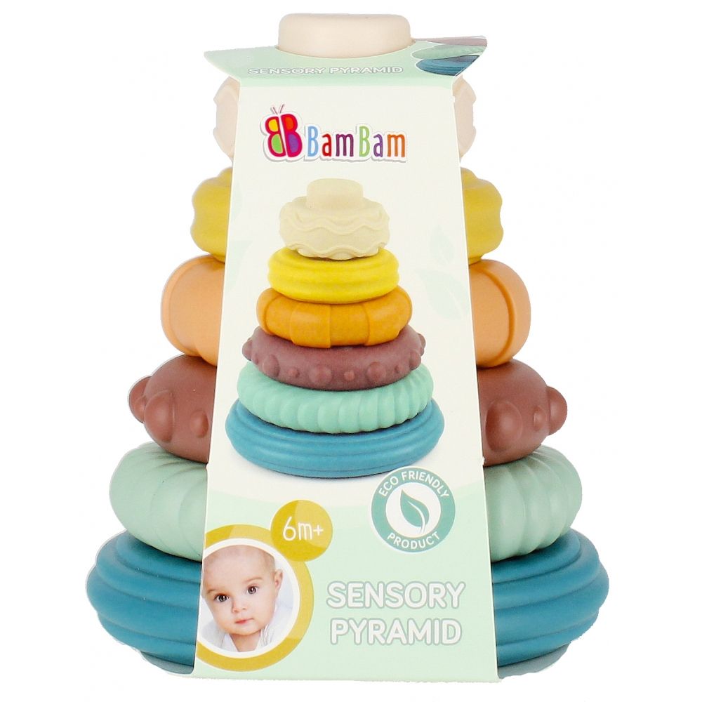 Układanka Bam Bam piramidka pastelowa (500692)