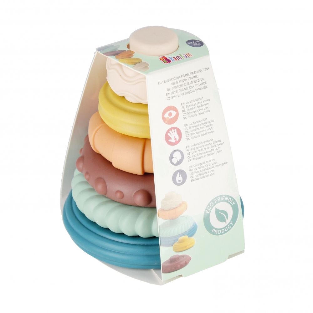 Układanka Bam Bam piramidka pastelowa (500692)