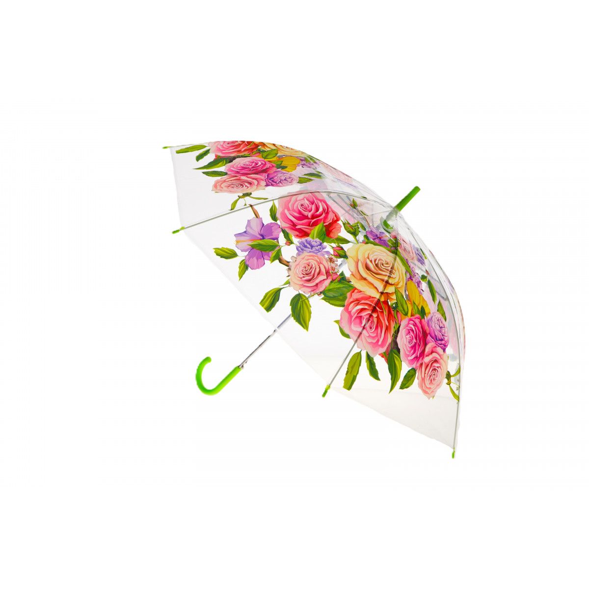 Parasol długa przezroczysta w kwiaty (SDA308)
