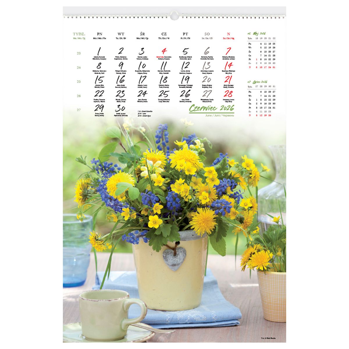Kalendarz ścienny 13-planszowe 320mm x 470mm Lucrum (RW12)