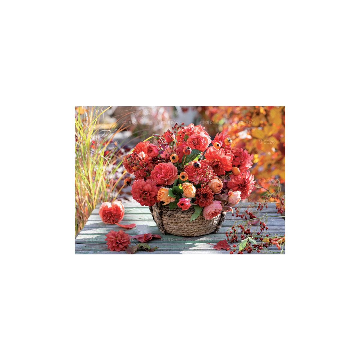 Kalendarz ścienny Kwiaty ozdobne rodzinny 2026 280mm x 200mm Lucrum (WL02)