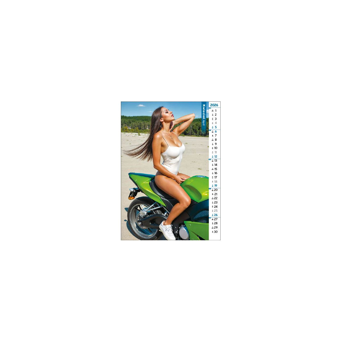 Kalendarz ścienny GORLS&BIKES 12 KARTKOWY 310mm x 500mm Jotan (WP137)