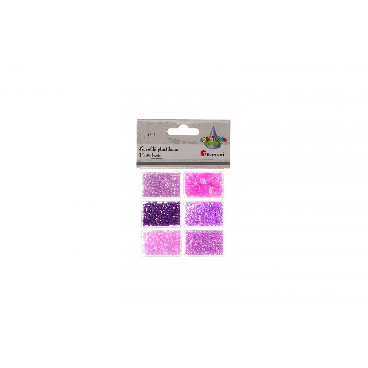 Koraliki kreatywne Craft-Fun Series tonacja fioletowa Titanum (25BR012)