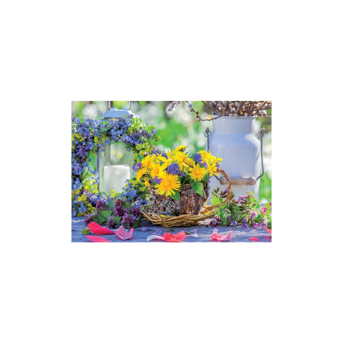Kalendarz ścienny Kwiaty ozdobne rodzinny 2026 280mm x 200mm Lucrum (WL02)
