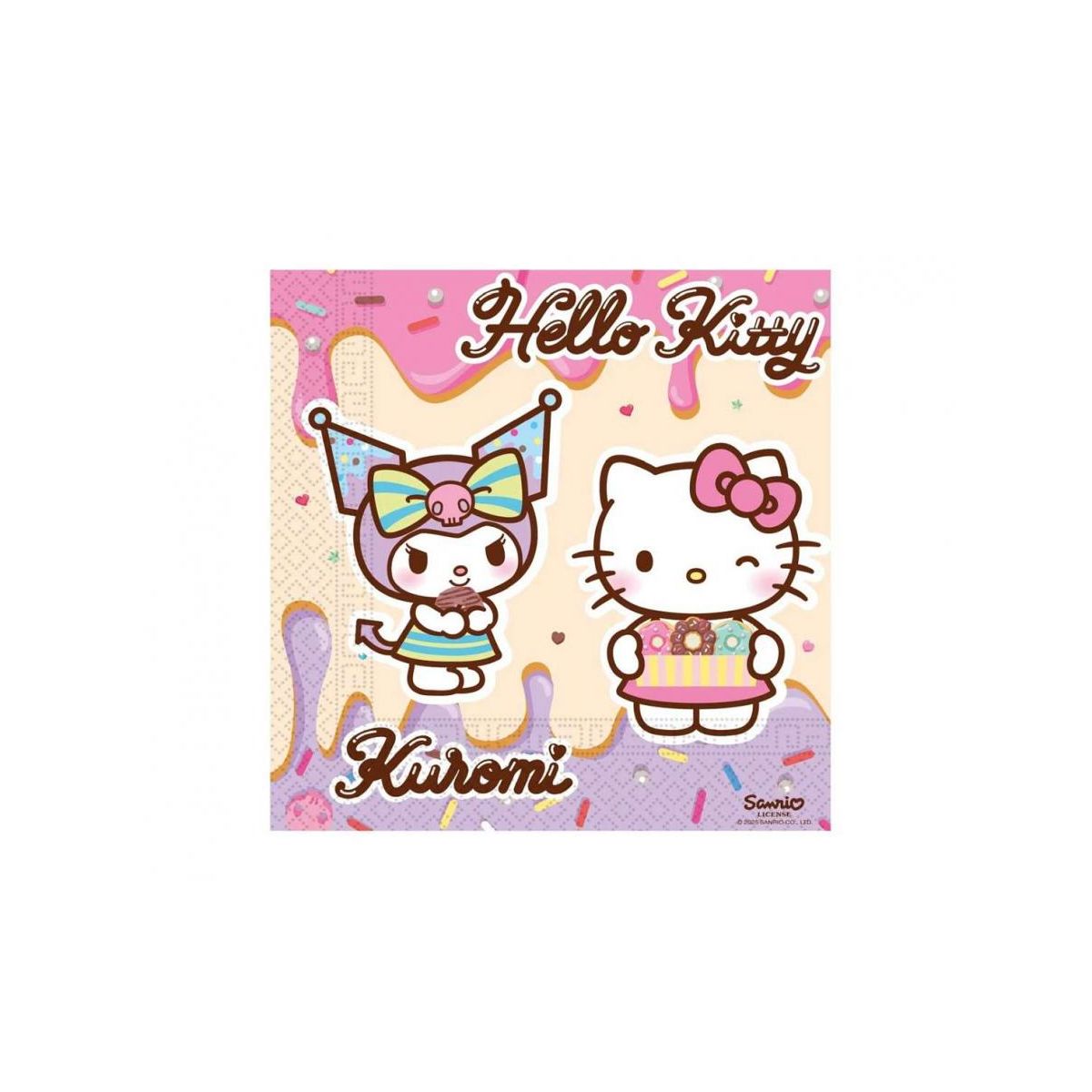 Serwetki Hello Kitty and Kuromi mix papier [mm:] 330x330 Godan (98234)