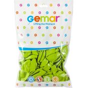 Balon gumowy pastelowy 100 szt zielony jasny 12cal Godan (G110/11)