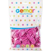 Balon gumowy metalizowany 100 szt różowy 12cal (GM110/RÓ/33)