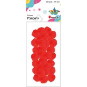 Pompony Craft-Fun Series czerwone 30 szt Titanum