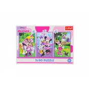 Puzzle Trefl Myszka Miki Minnie i przyjaciele 3x80 el. (34889)
