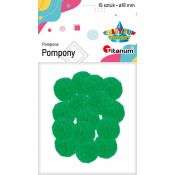 Pompony Craft-Fun Series zielone 15 szt Titanum (352535)